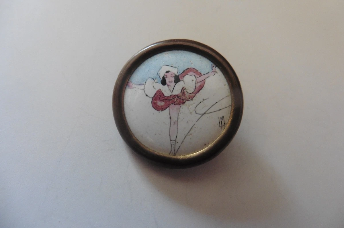 24 Boutons Anciens Gris Chiné – Pied, 1,7 Cm, Lot T18, Fabrication Française