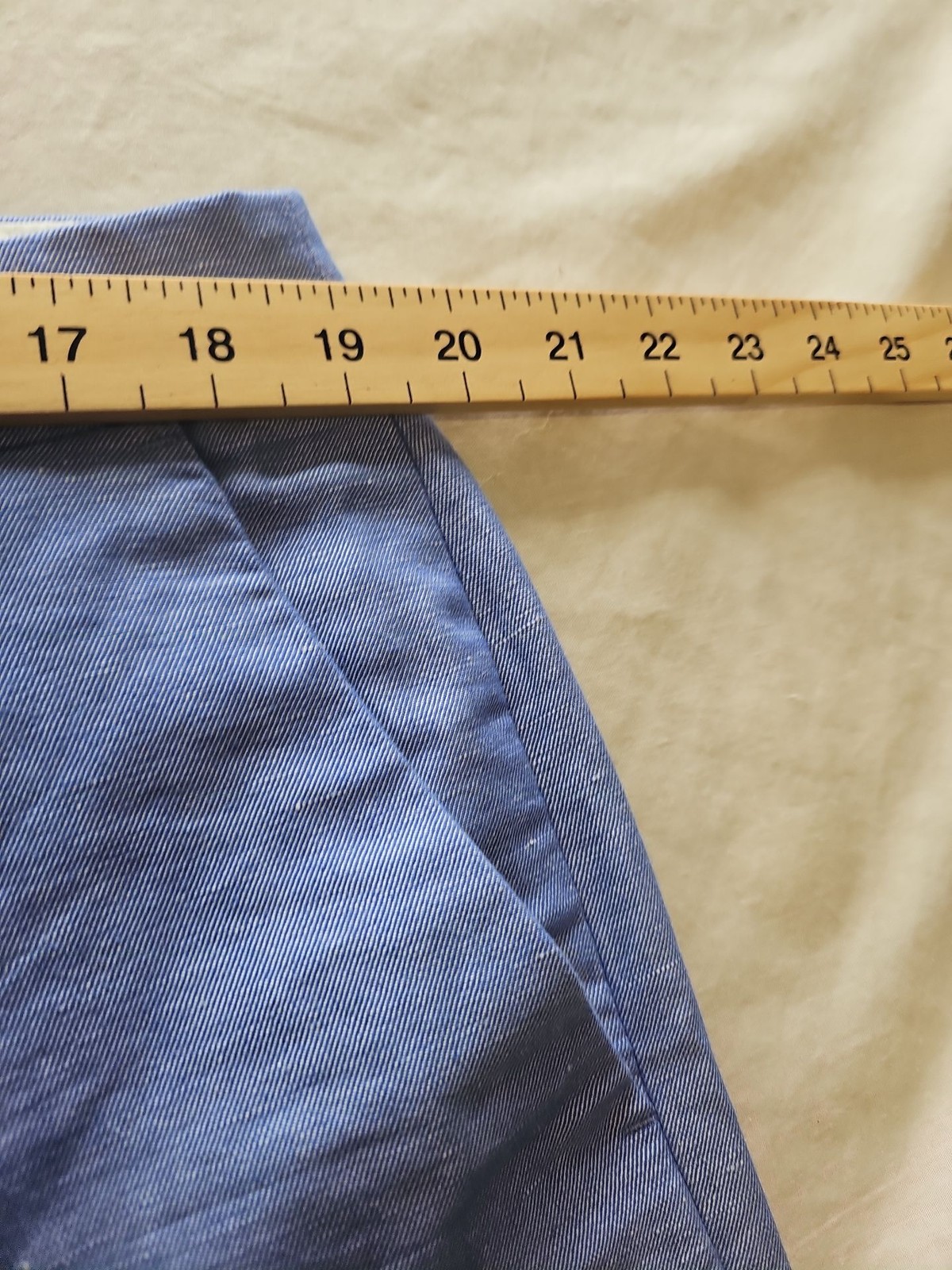 M&S Collection Light Blue Micro-Check Crop Trousers Uk 18 T834 image 6