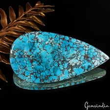 Large 270 Ct Spiderweb Turquoise Blue Pear Shape USA Arizona Loose Cab Gemstone