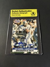 1991 Pro Set #177 Jeff George Autographed Card BAS Beckett Authentic Colts