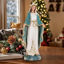 24" Tall Virgin Mary Statue, Our Lady of Grace Large Nativity Figures, Catholic