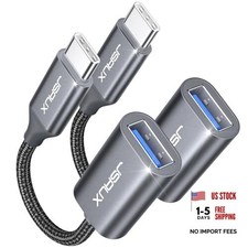 USB C to USB 3.0 Adapter  , USB C Male to USB Female OTG Cable 2 Pack Grey