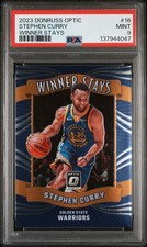 2023 PANINI DONRUSS OPTIC WINNER STAYS #16 STEPHEN CURRY PSA 9