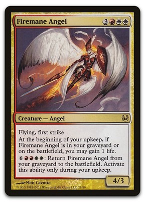 Firemane Angel #21 (NM) Duel Decks: Ajani vs. Nicol Bolas DDH Magic MTG