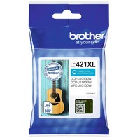 Original Druckerpatrone Brother LC-421 Xl C Cyan FüR MFC-J 1010 Dw Blau
