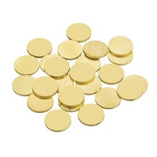 Stamping Blank Brass Round DIY Tag, 16mm/0.6" for Craft, Pack of 24, Yellow