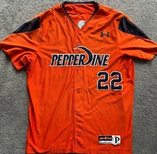 Pepperdine University Waves Baseball Game Worn Jersey, By Under Armour