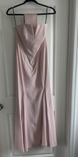 White Vera Wang Size 6 Light Pink Davids Bridal Wedding Dress Strapless Gown