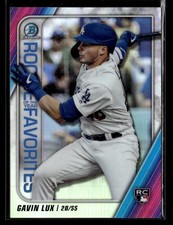 2020 Bowman #ROYF-GL Gavin Lux Chrome Rookie of the Year Favorites card. rookie card picture