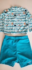 Baby Cute  Swim Set 2 Piece - Rash Vest & Shorts 12- 18 Months  NEW Without Tags