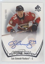 2021-22 SP Authentic Auto Future Watch 943/999 Cole Schwindt #193 Auto rp9