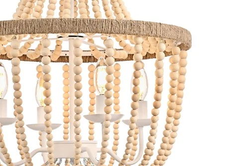 Living District Jolie 20" Beaded Pendant in Beige - Picture 6 of 8