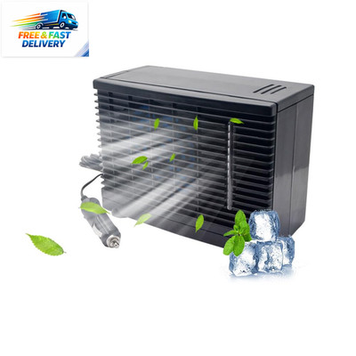 12V Car Air Condition Portable Dashboard AC Car Cooling Fan Blow Cold Air with C