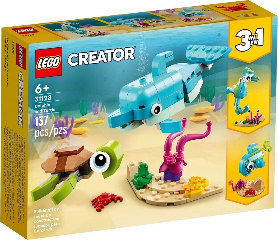 LEGO 31128 Creator 3 in1 Dolphin and Turtle Brand New In Box - Image 4 of 4