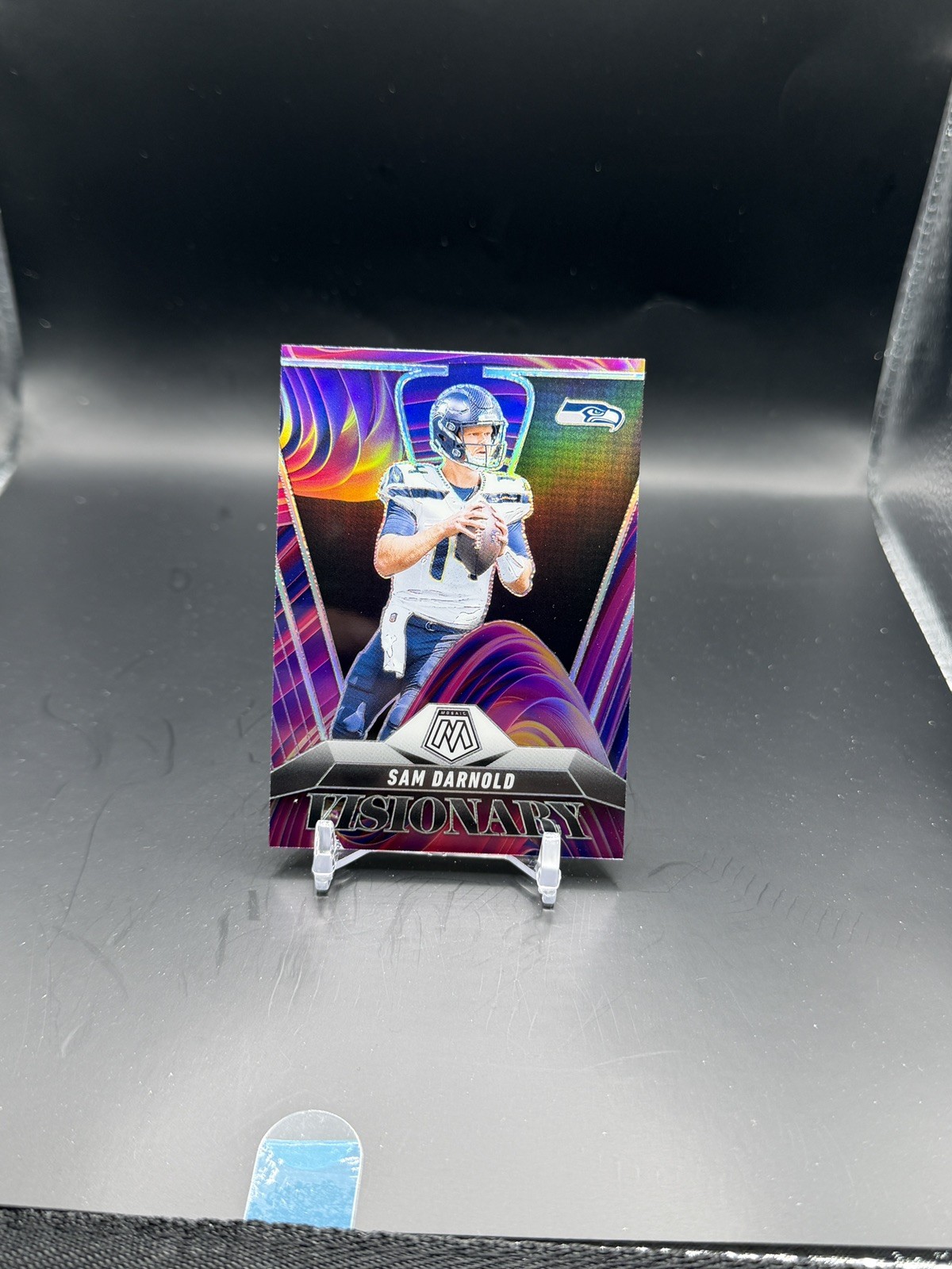 2025 Mosaic Sam Darnold Visionary Case Hit SSP #22 Seattle Seahawks QB