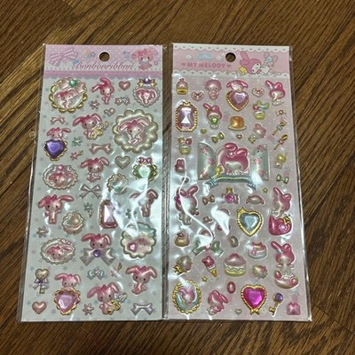 Sanrio Bonbon Ribbon Seal Sticker My Melody Glitter Used Rare