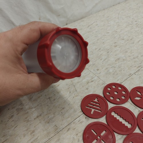 Biscuits Plastic Cookie Press Adjustable Thickness 12 discs. Good condition - Picture 4 of 4