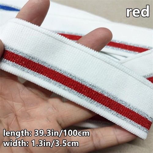 1M Striped Stretch Rib Knit Ribbon Tape Strap Trim for Cuff Neckline DIY Costume - Picture 23 of 31