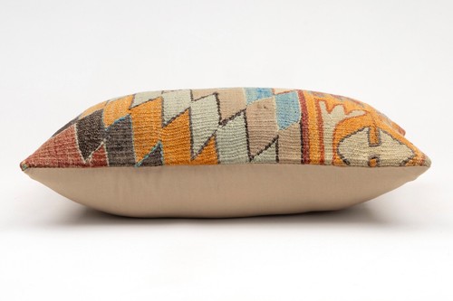 Decorative Pillow Cover, 12x20 in, Kilim Pillow, Turkish Pillow, Sofa Cushion - Picture 3 of 4