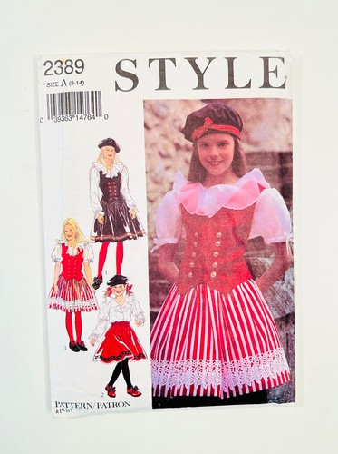 Vintage Style Sewing Pattern 2389 Children’s Separates Blouse, Skirt, Vest Uncut - Picture 2 of 5