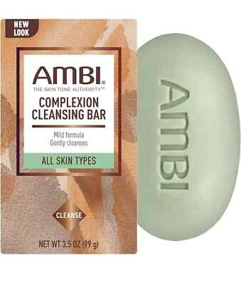 Ambi Complexion Cleansing Bar Soap 3.5oz Mild Formula Gently Clean All Skin Type