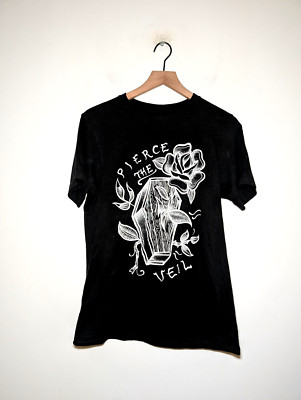 Pierce The Veil Fearless Records  Tee Tshirt Womens M Black Cotton Short Sleeve