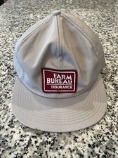 Vintage Farm Bureau Insurance Snap Back Trucker Hat Made In The USA Patch