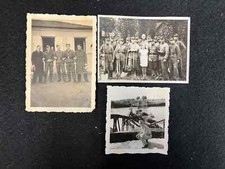 WWII GERMAN SOLDIERS US SOLDIER B W ORIGINAL SNAPSHOT PHOTOS, LOT OF 3