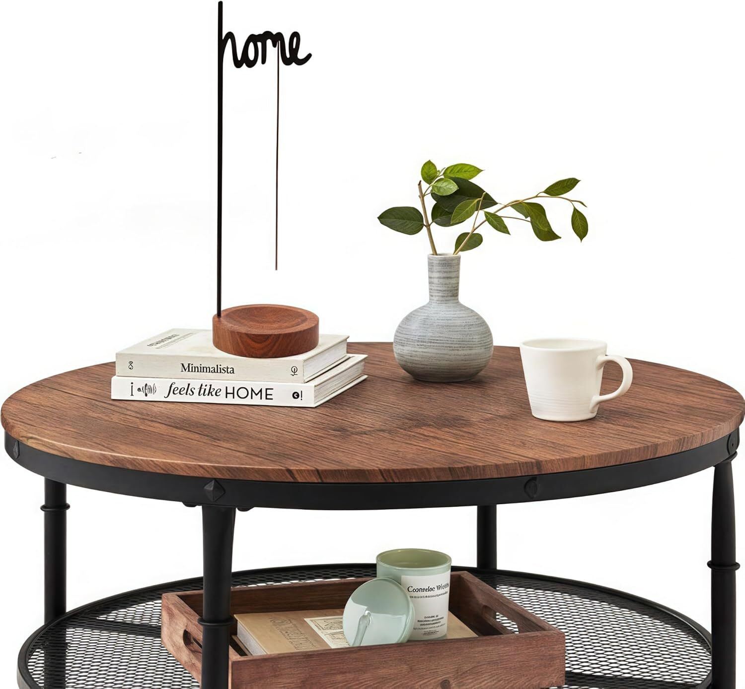 Incense Holder for Sticks, Handmade Upside-Down Incense Burner with Wooden Tray,