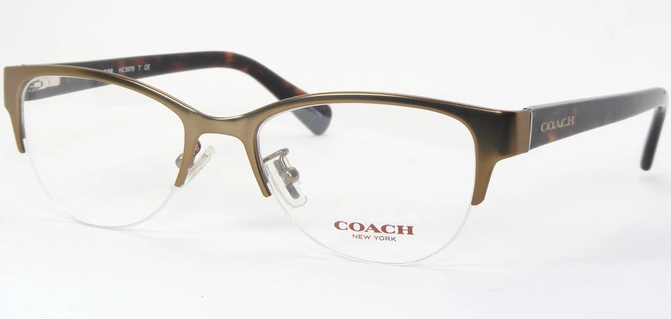 Coach HC 5078 9231 Satén Arena/ Oscuro Carey Gafas Marco HC5078 50-18-135mm - Imagen 3 de 4