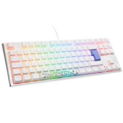 Ducky One 3 Classic Pure White TKL Gaming Tastatur, RGB LED - MX-Silent-Red