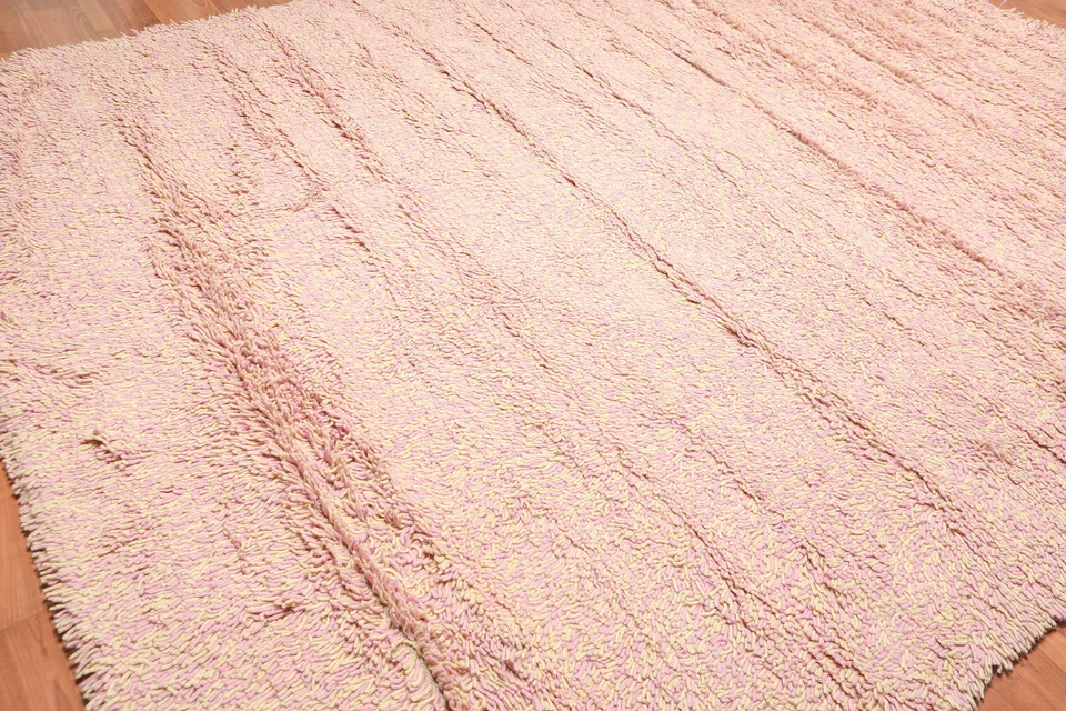 9'x12' Ivory Hand Woven Modern & Contemporary Hip Shag Wool Oriental Area Rug - Image 2 of 4