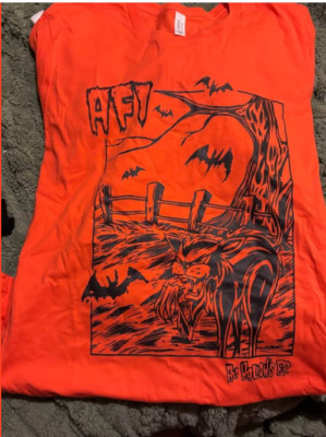 Vintage AFI rock band short sleeve red color classic shirt KV28290