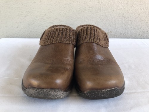 Dankso Kenzie Clogs Mule 38 US 7.5 - 8 Brown Leather Slip On Button 5408237800 A - Picture 2 of 10