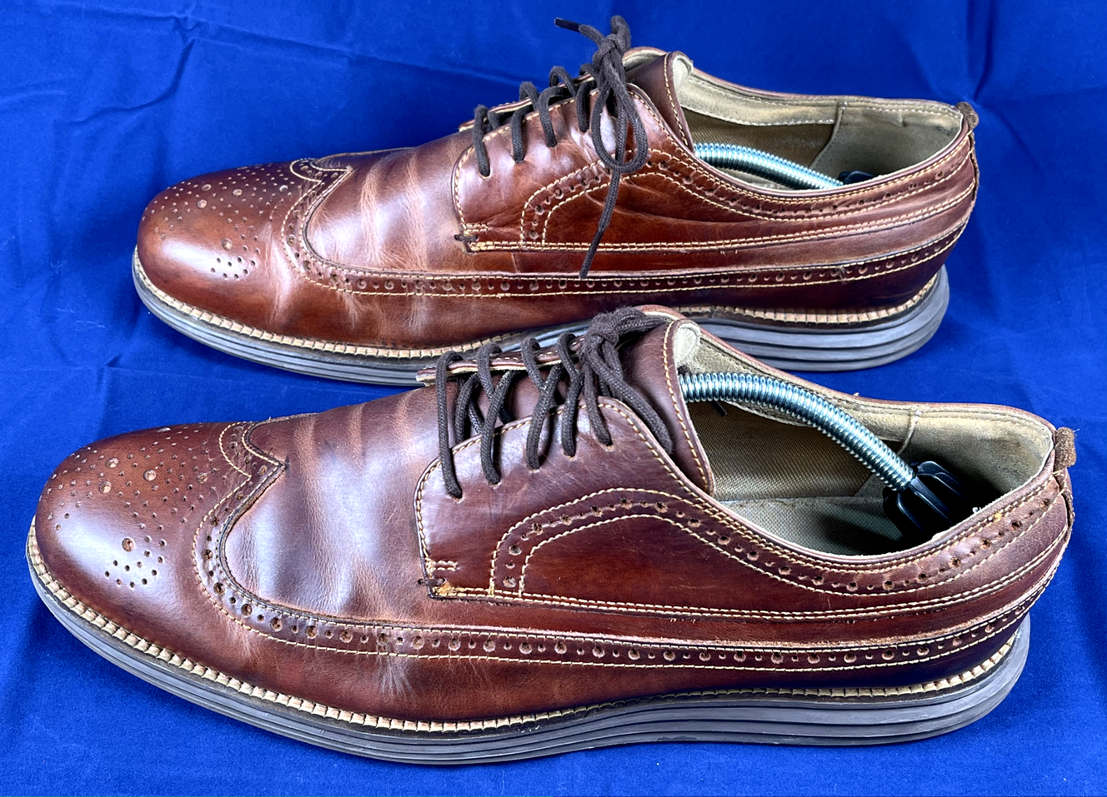 SAOLA Scarpe grandi Cole Haan taglia 12M marroni ultra wingtip Oxford comfort casual da uomo