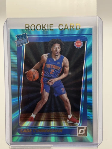 2021-22 Cade Cunningham Panini Donruss Teal Laser Rated Rookie