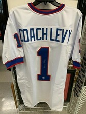 BUFALLO BILLS HAND SIGNED JERSEY COACH MARV LEVY XL W/BECKETT COA BRAND NEW 