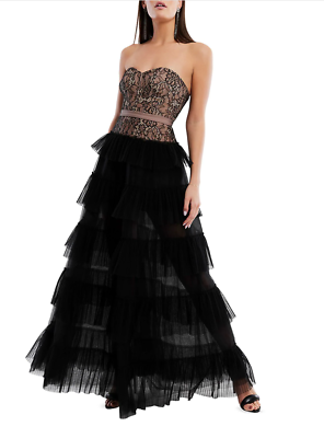 bcbgmaxazria black strapless dress Sheer Volume Strapless Dress Black / 6 main image 0