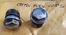 Genuine Honda Chrome Fork Bolt Caps CB450 500 550 750 MT XL CR250 (See Notes)H13