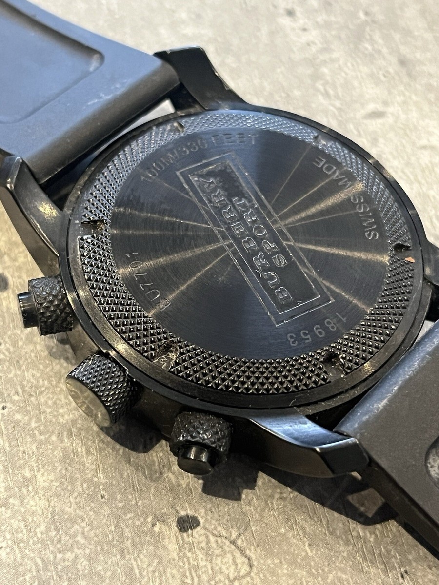 Burberry Sport Chronograph Men's Watch Black BU7701 Swiss Made