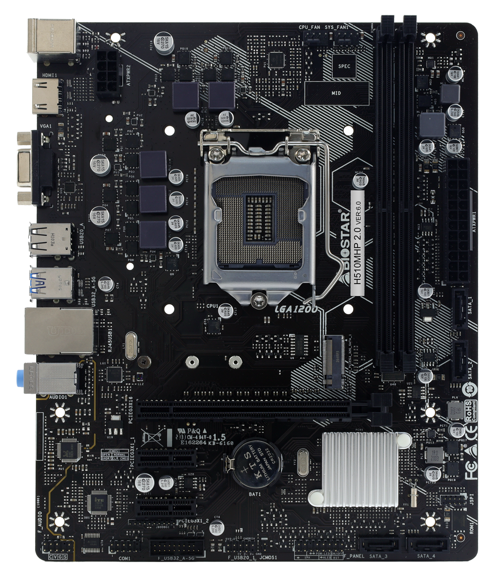 i5 10400　BIOSTAR H510M DDR4 16GB i5 10400 10TH GEN MOTHERBOARD PROCESSOR WiTH BiOSTAR H510MHP
