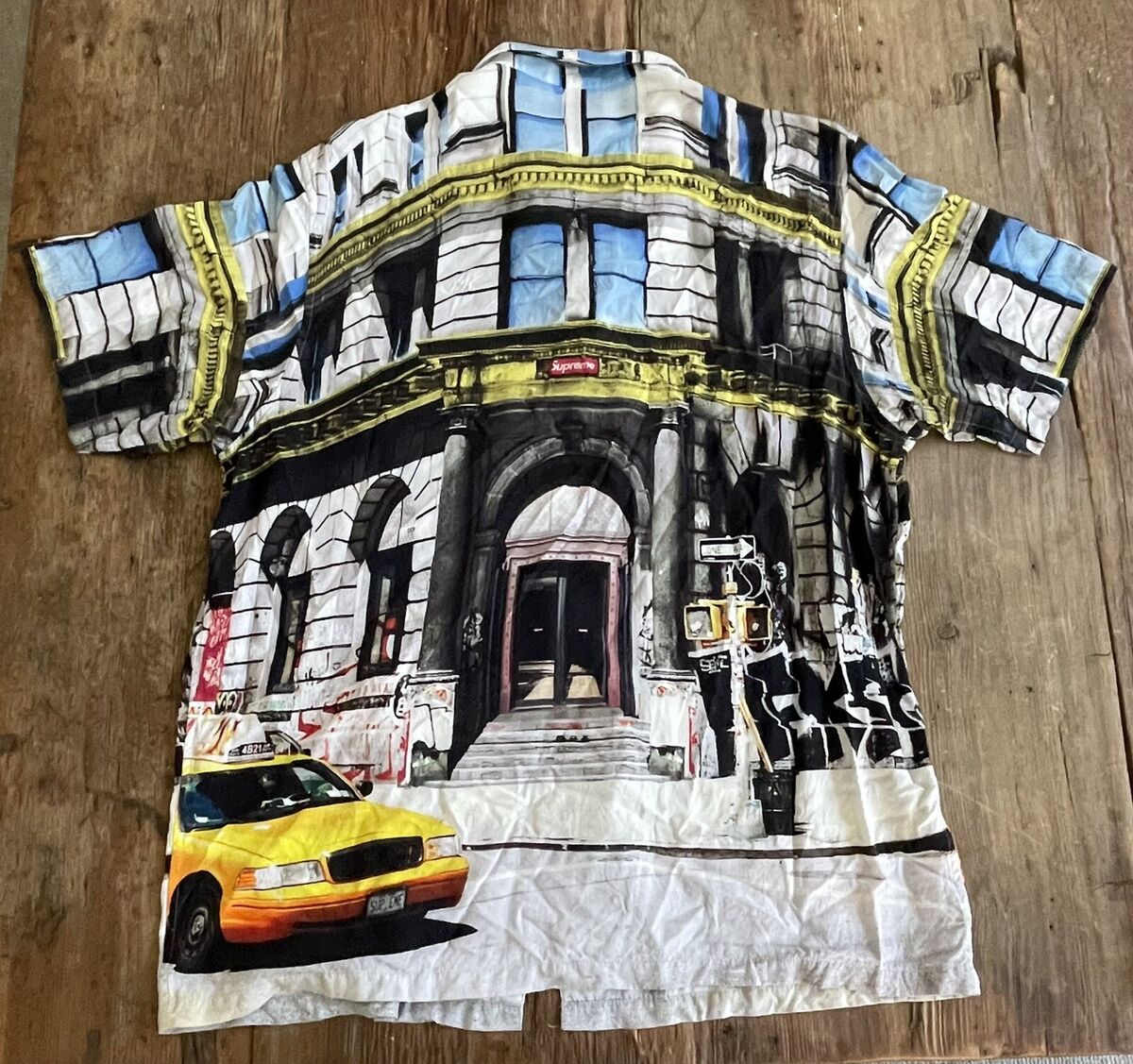 SUPREME 190 BOWERY RAYON SS21 SHIRT SIZE LARGE taxi pucci garcons casino jfk