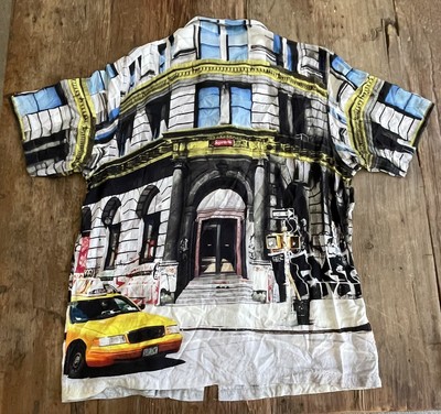 SUPREME 190 BOWERY RAYON SS21 SHIRT SIZE LARGE taxi pucci garcons 