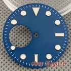 29mm Sterile Black Blue Watch Dial Luminous Fit NH38 NH38A automatic Movement