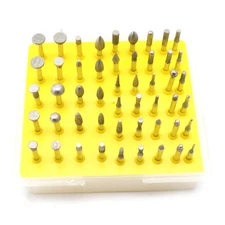 50Pcs Diamond Coated Grinding Head Set For Burrs Carving Glass Burrs 1/8'' Shank