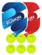 GAMMA Pickleball Starter Set - 2 Paddles + 6 Balls