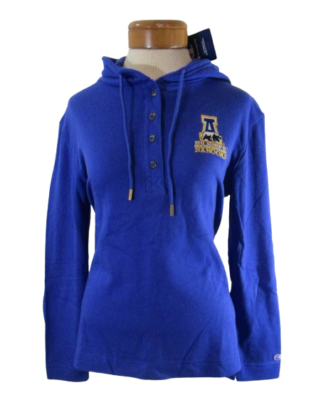 NWT Champion UAF Alaska Fairbanks Nanooks Womens 4-Button Hoodie L