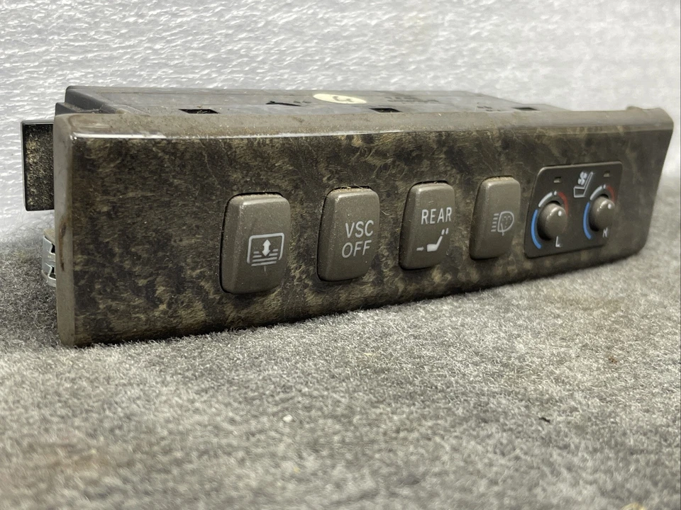 LS430 Heated Cool Seats Curtain VSC Controls Center Console Panel 01-06 Granite - Image 2 of 4