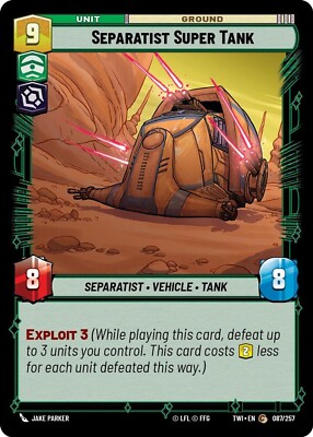 Separatist Super Tank Foil - TWI 087 NM - Star Wars Unlimited
