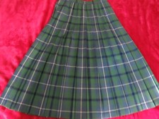 Vintage 80s School Girl Preppy Plaid Wool Pleated Skirt Size 12 Preswick Moore